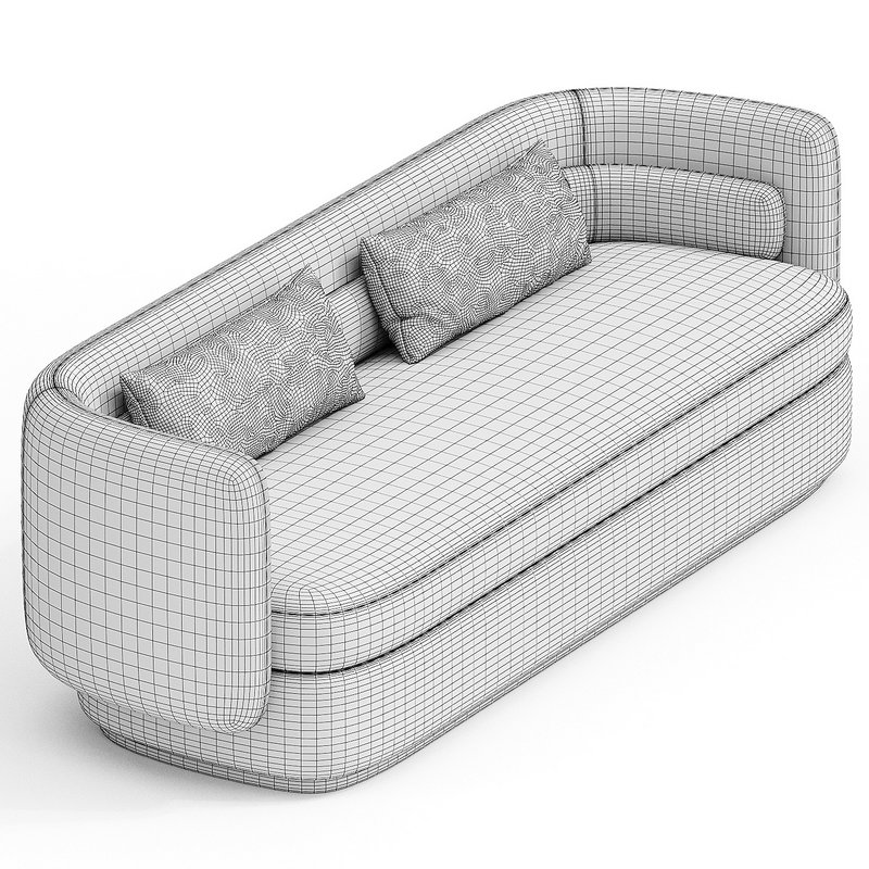 Gray Boucle Contemporary Sofa - Image 3