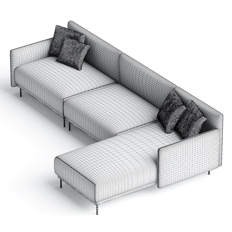 QUADRA Sofa with integrated magazine rack By HC28 Cosmo - Image 2