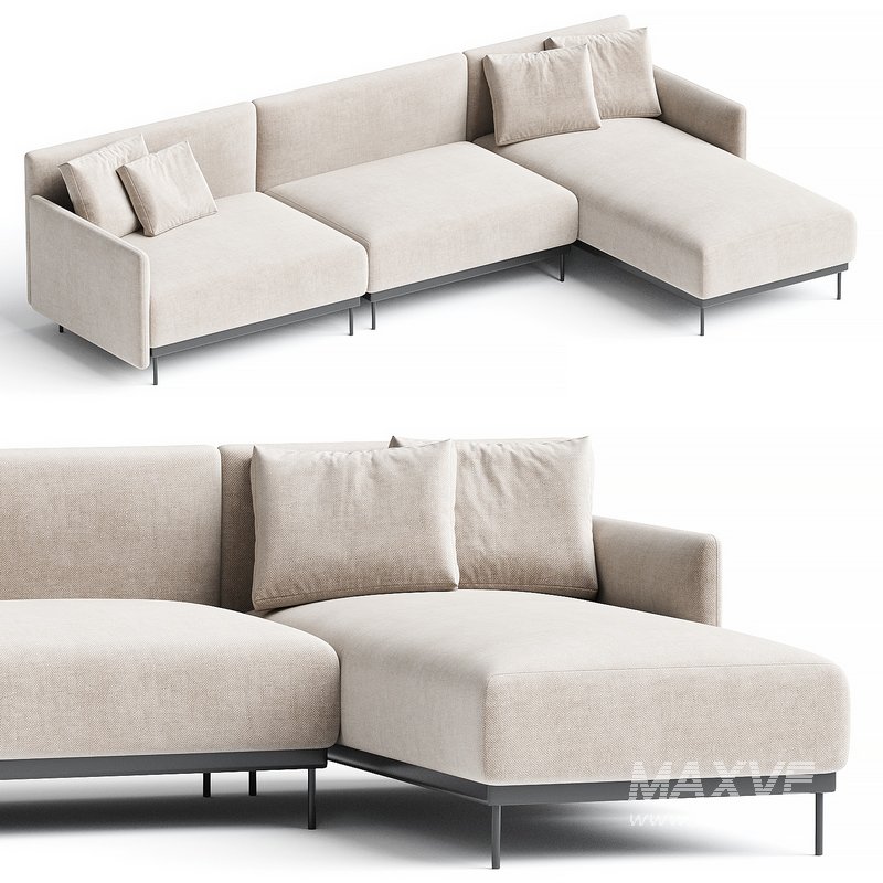QUADRA Sofa with integrated magazine rack By HC28 Cosmo - Image 1