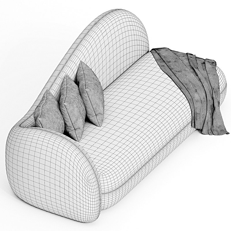 Scandinavian simple curved sofa - Image 3