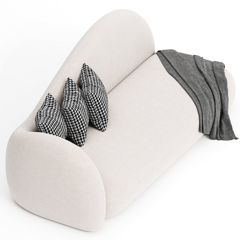Scandinavian simple curved sofa - Image 2