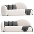 Scandinavian simple curved sofa - Thumbnail 1
