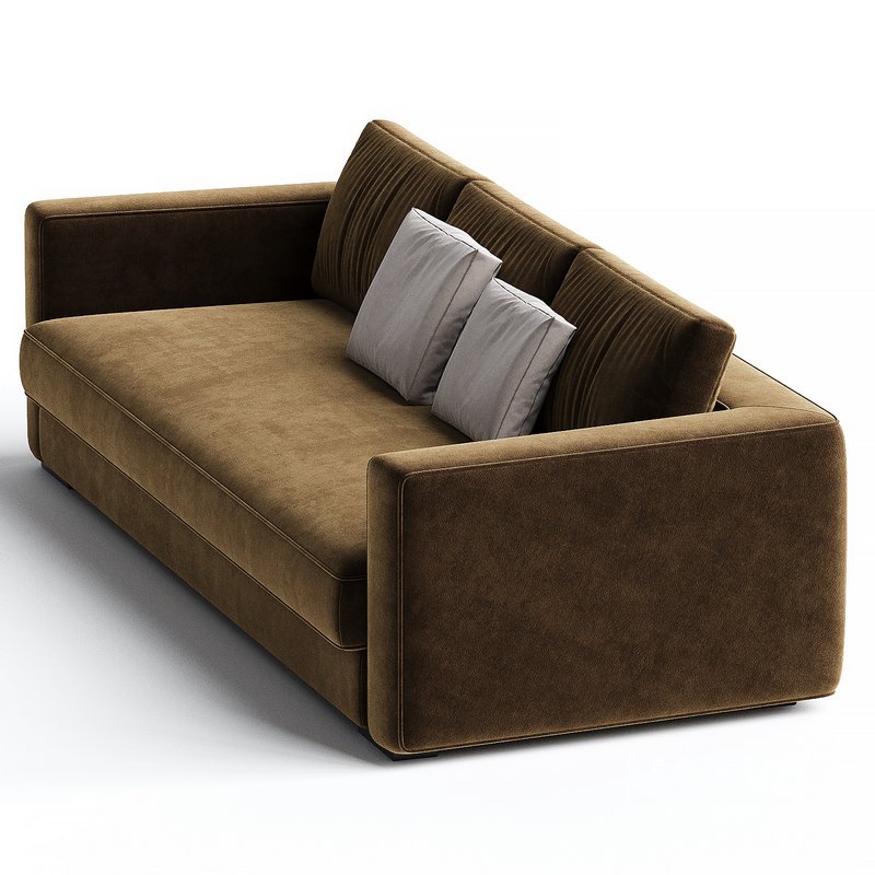 Praddy GLENN ML360 sofa lakier czarny tkanina SAFETY VELVET - Image 2