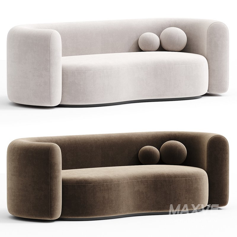 Hugger Curved Boucle Sofa by Leanne Ford - Image 2