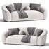 Portman 93.7 Velvet Flared Arm Sofa - Thumbnail 1
