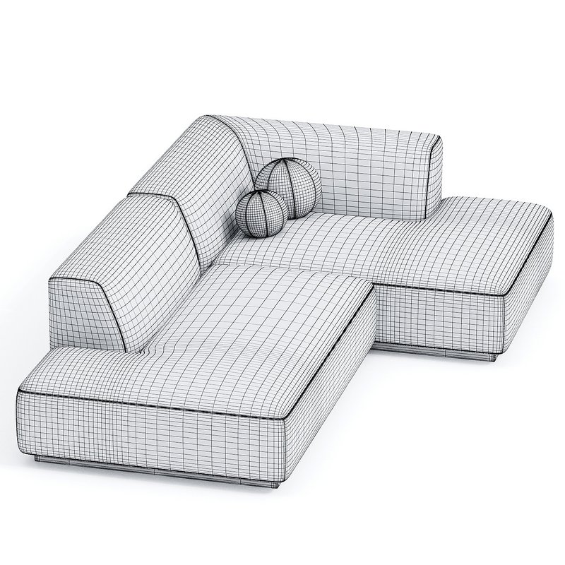 Hoekbank in jaspee stof Jacopo - Image 3