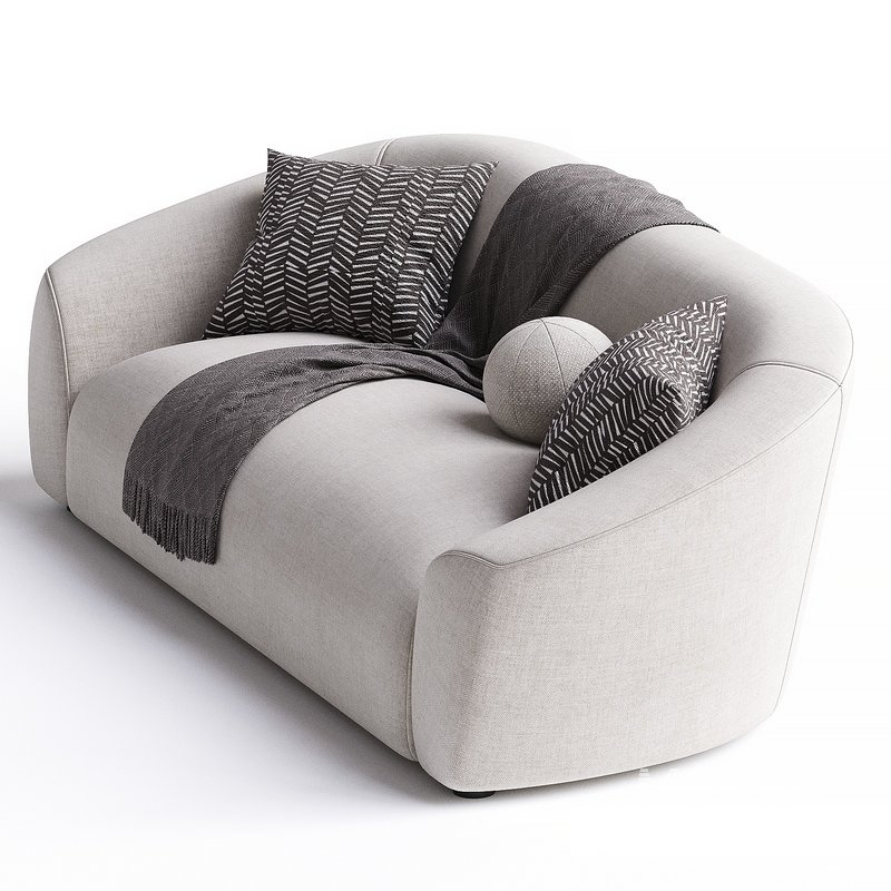 Portman 93.7 Velvet Flared Arm Sofa - Image 3