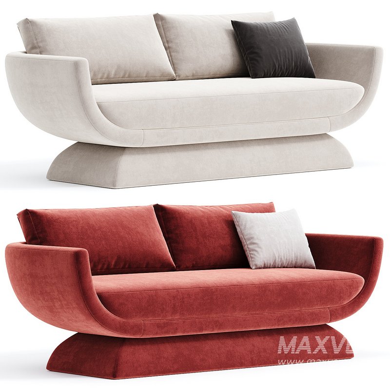 Oscar Contemporary Velvet Sofa - Image 2