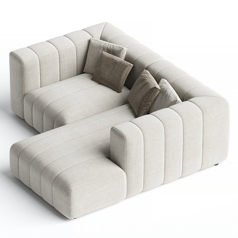 Langham Channeled 2 Piece RAF Sectional, Napa Sandstone - Image 2