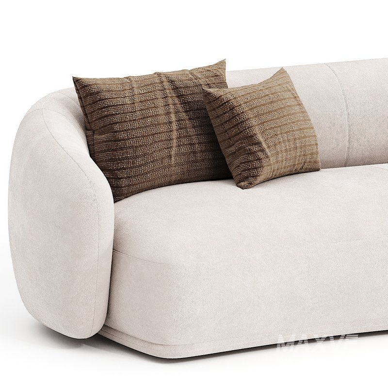 Meridiani RENE Curved fabric sofa - Image 2