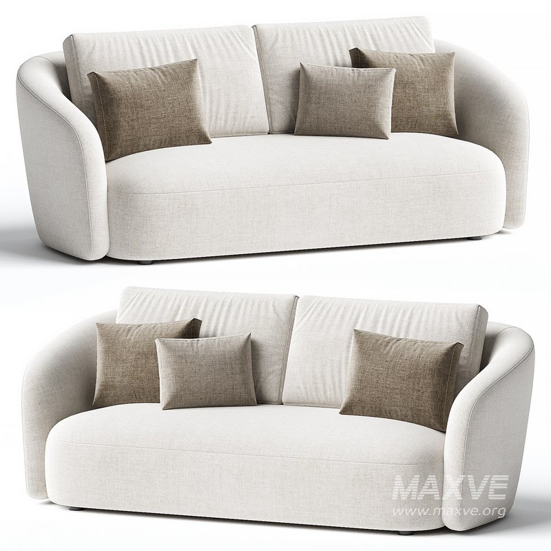 Ellipse Oatmeal 3 Seater Sofa - Image 1