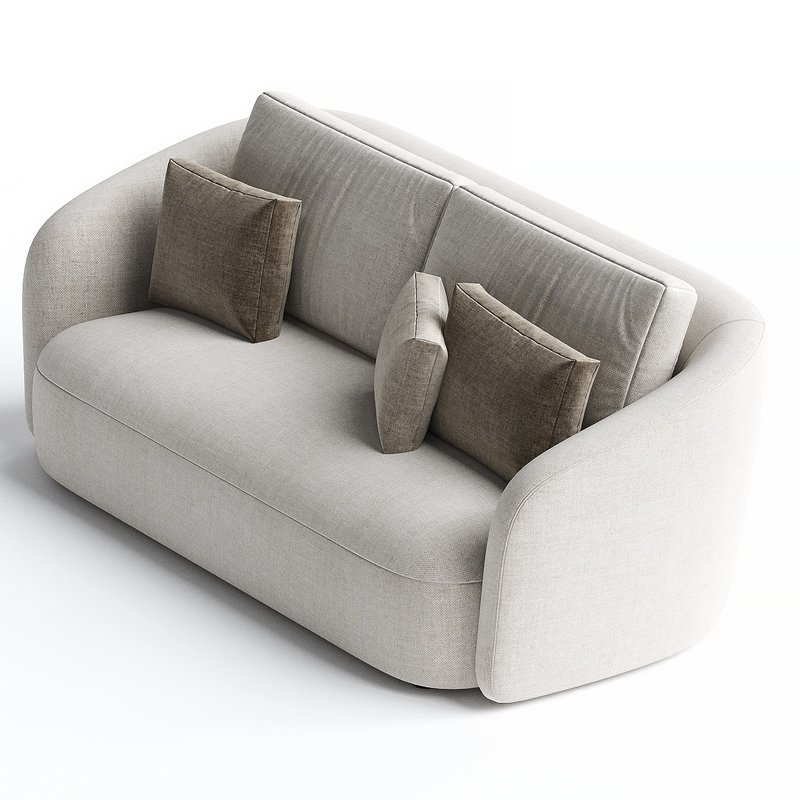Ellipse Oatmeal 3 Seater Sofa - Image 2
