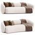 Meridiani RENE Curved fabric sofa - Thumbnail 1