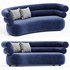 Loopo TUBE MIDNIGHT BLUE VELVET SOFA - Thumbnail 1