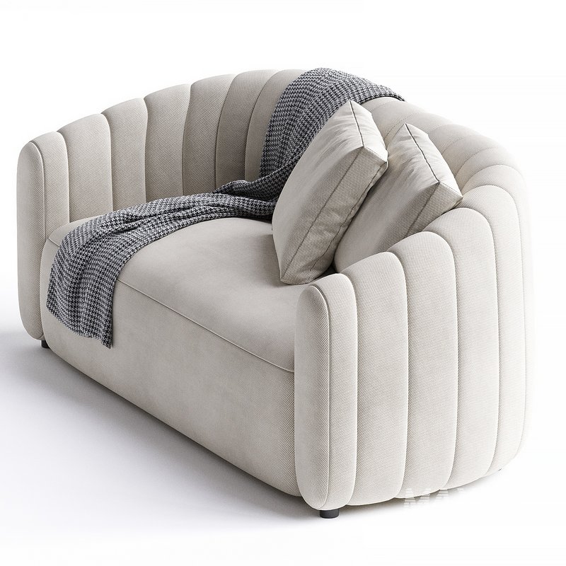 FITZ LOVESEAT WOOLY SAND - Image 3