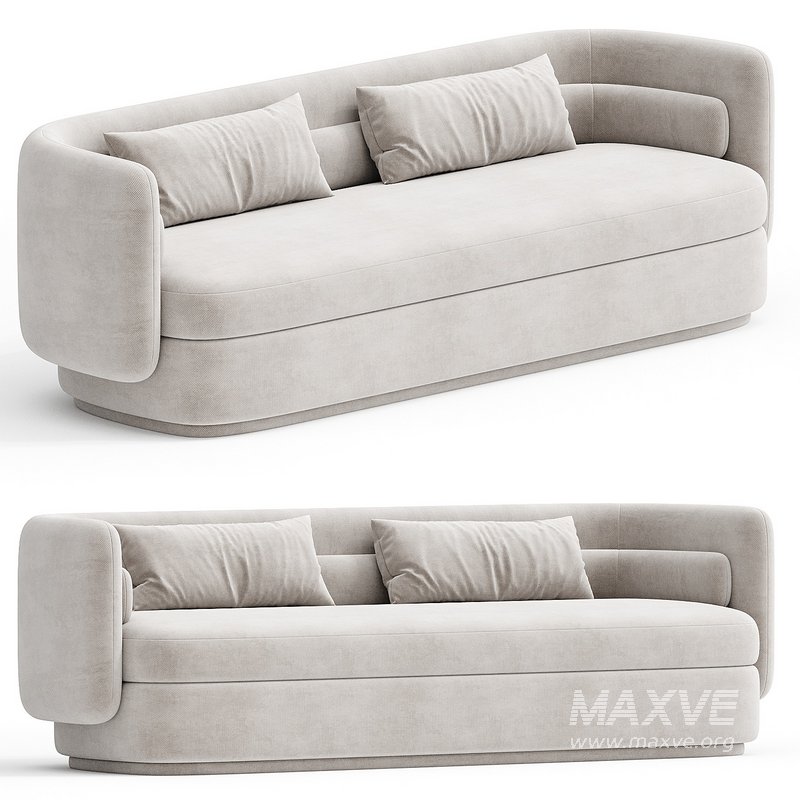 Gray Boucle Contemporary Sofa - Image 1