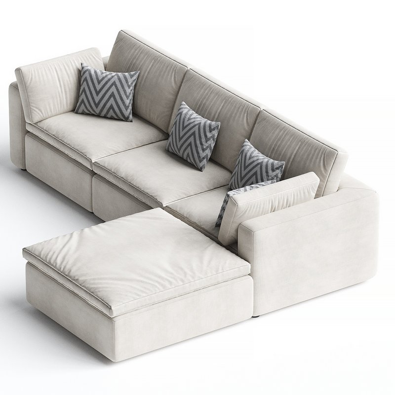 Harmony Modular 4 Piece Ottoman Sectional - Image 2