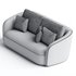 Ellipse Oatmeal 3 Seater Sofa - Thumbnail 3