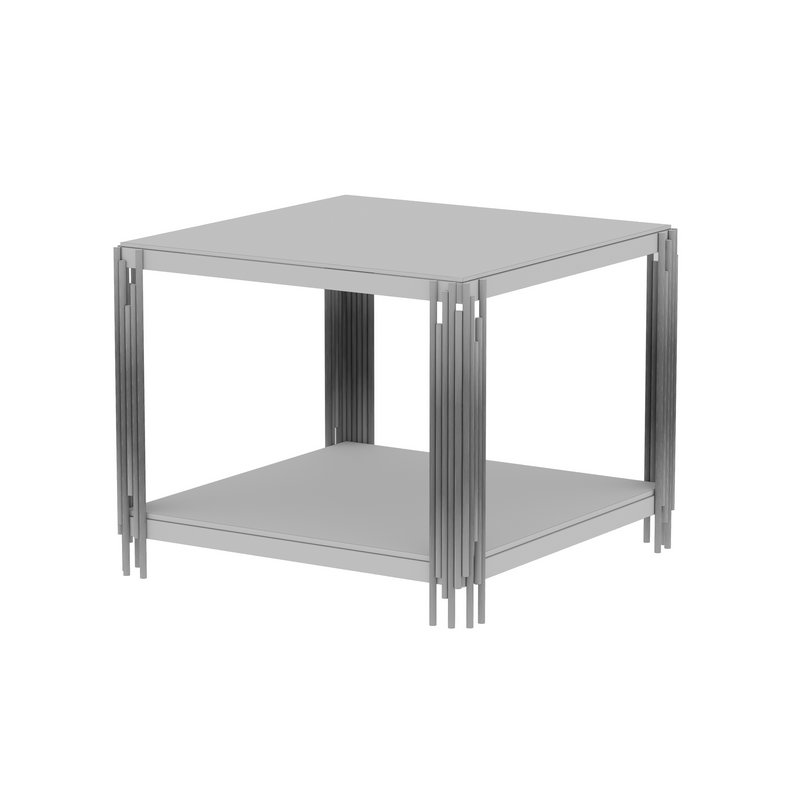 Wide Square Glass End Table - Image 2