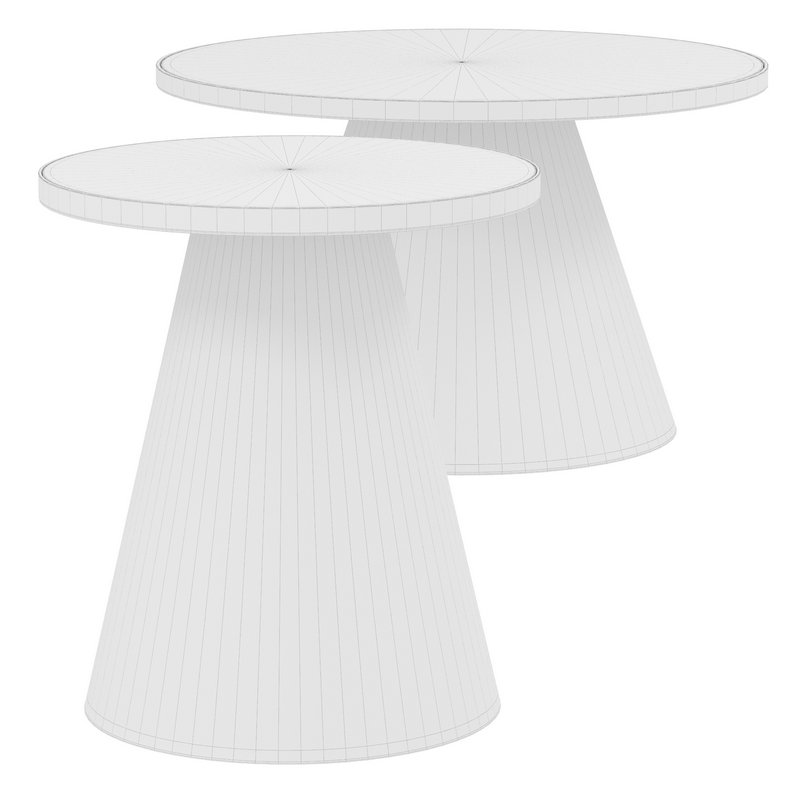 Ferrah Black and White Top Pedestal Coffee Table - Image 2