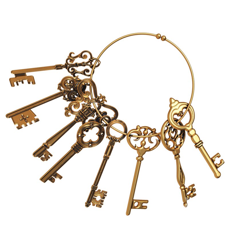 Vintage key ring 03 - Image 1