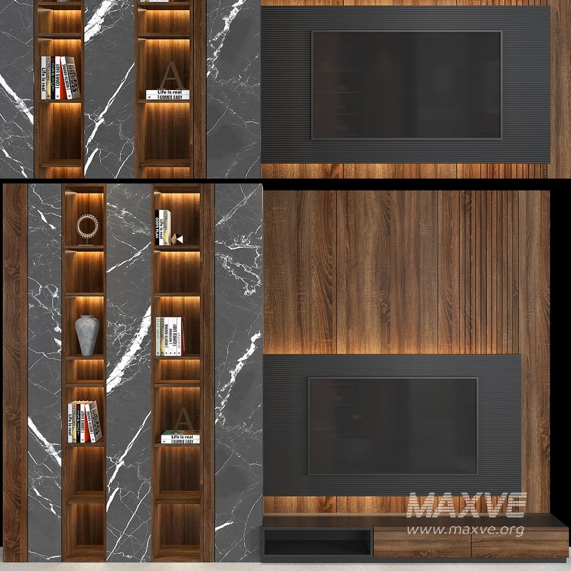 TV WALL SET 06 - Image 1