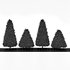 2 Different tree Cone shaped green coniferous - Thumbnail 4