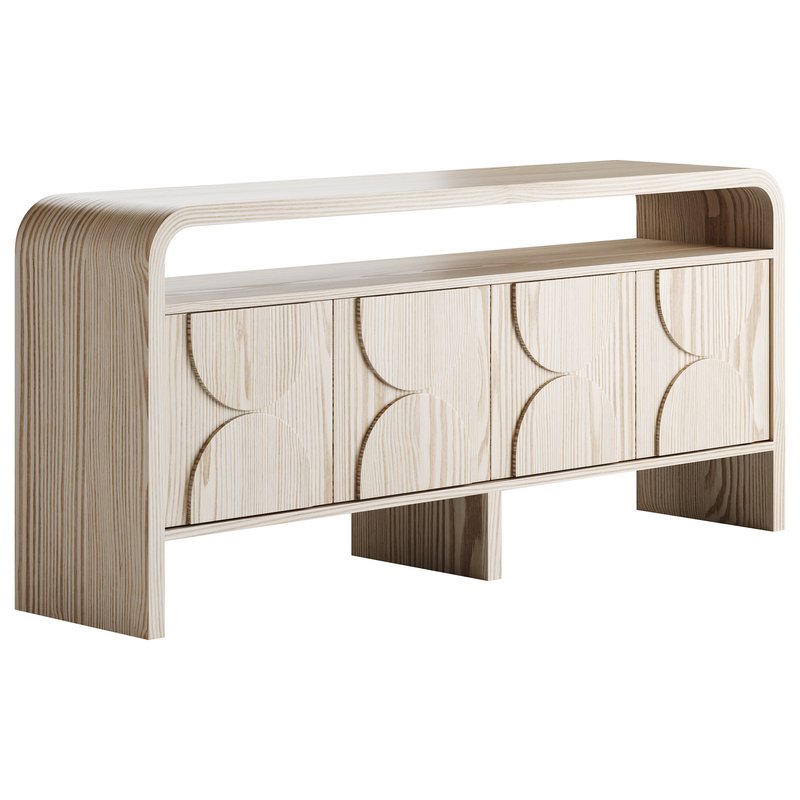 Wood Sideboard Buffet Japandi - Image 10