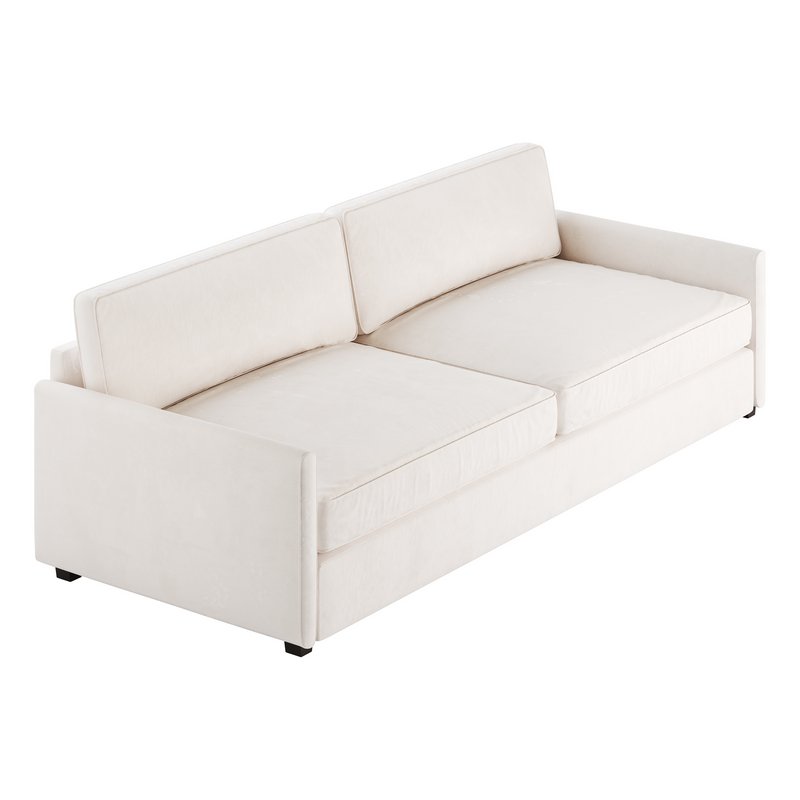 WHITE PERFORMANCE FABRIC SOFA - Image 10