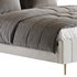 Wooden Non-Adjustable White Upholstered Modern Bed - Thumbnail 9