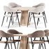 Olga table,Twin chair, Dining set - Thumbnail 1