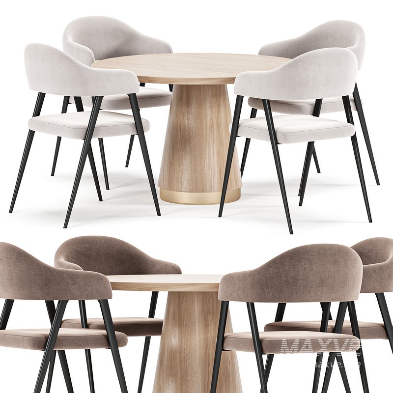 Olga table,Twin chair, Dining set - Image 1