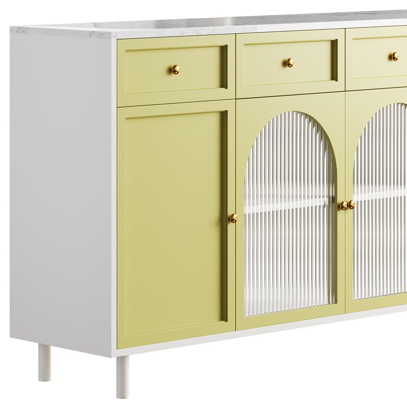 Contemporary Wooden Sideboard Credenza - Image 9