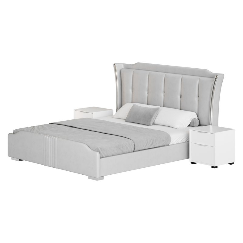 Wide Victorian Wingback Bed - Image 12
