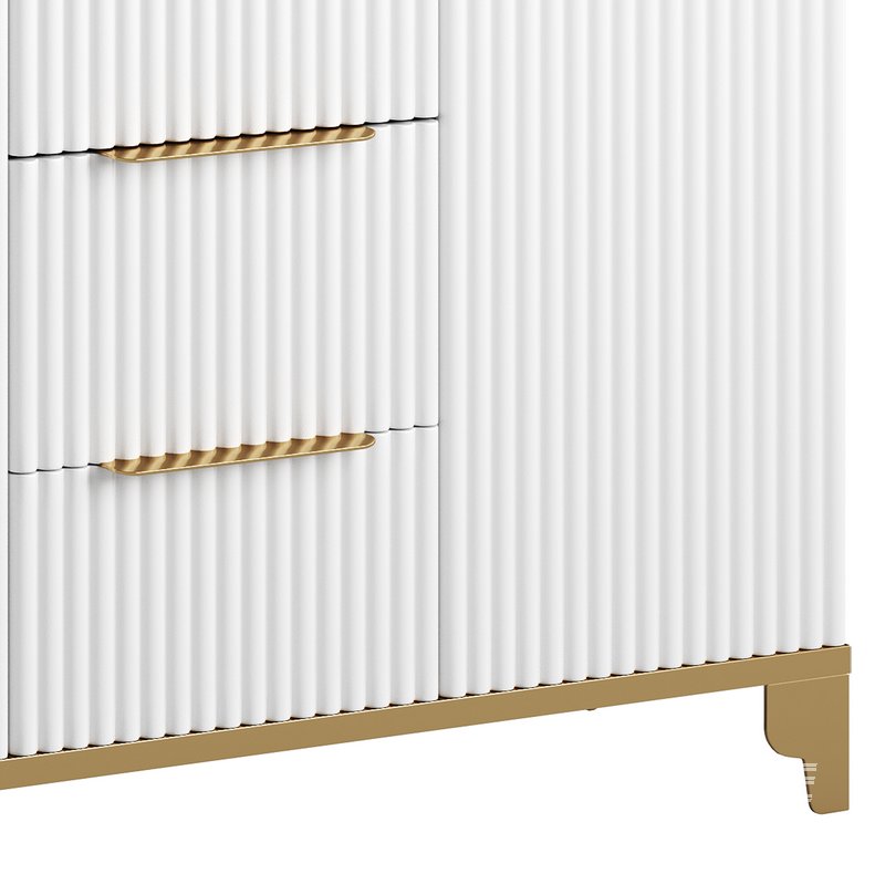 White Sideboard with Tempered Glass - Image 10