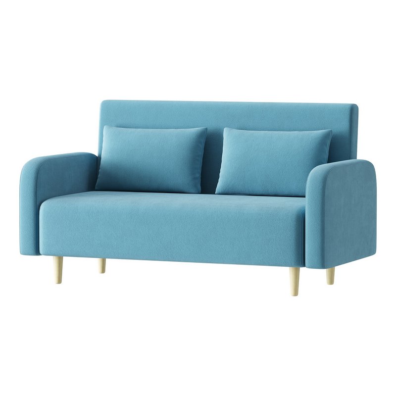 Contemporary Seats 2 Solid Color Sofa - Image 1