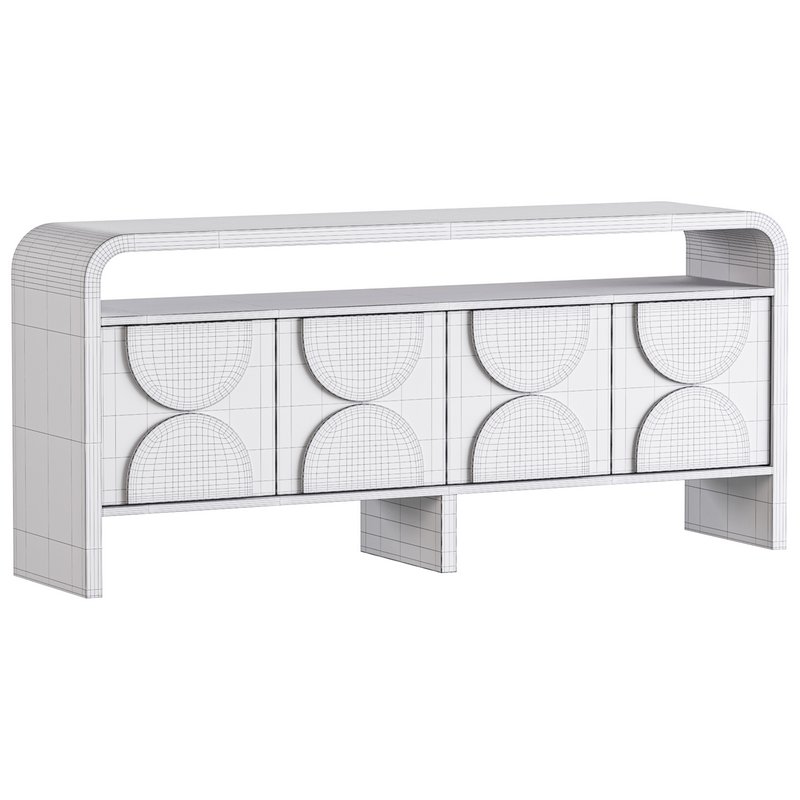 Wood Sideboard Buffet Japandi - Image 14