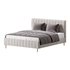 Wooden Non-Adjustable White Upholstered Modern Bed - Thumbnail 1