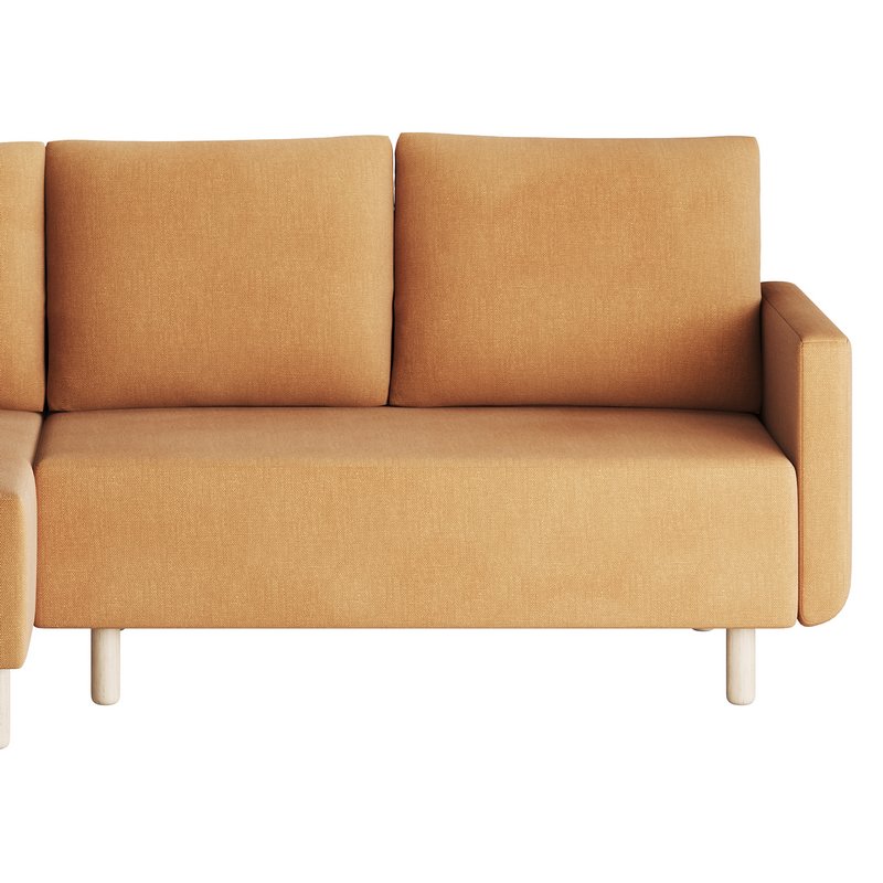 Corner sofa Beller Textile Yellow - Image 15