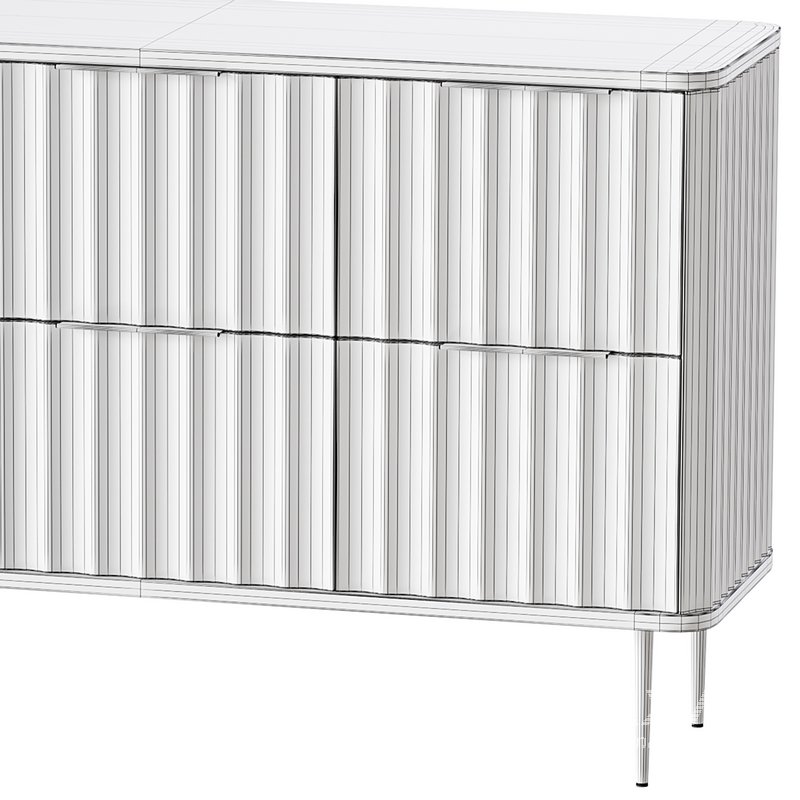 White Bedroom Dresser for Storage in Gold - Image 15