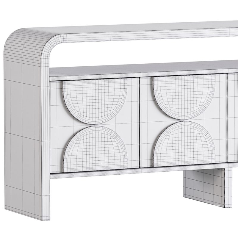 Wood Sideboard Buffet Japandi - Image 15