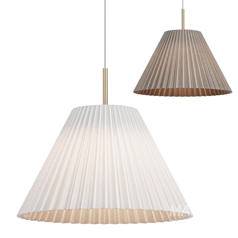 Pleated shade pendant light - Image 3