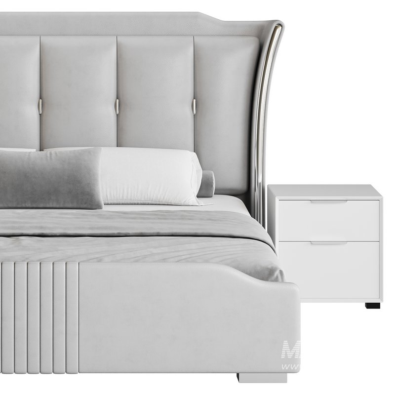 Wide Victorian Wingback Bed - Image 15