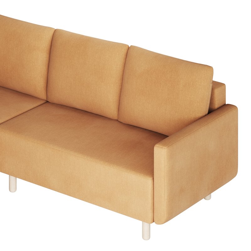 Corner sofa Beller Textile Yellow - Image 17