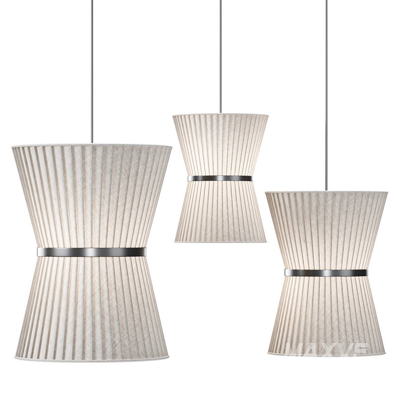 Japanese Fabric Pendant Light - Image 2