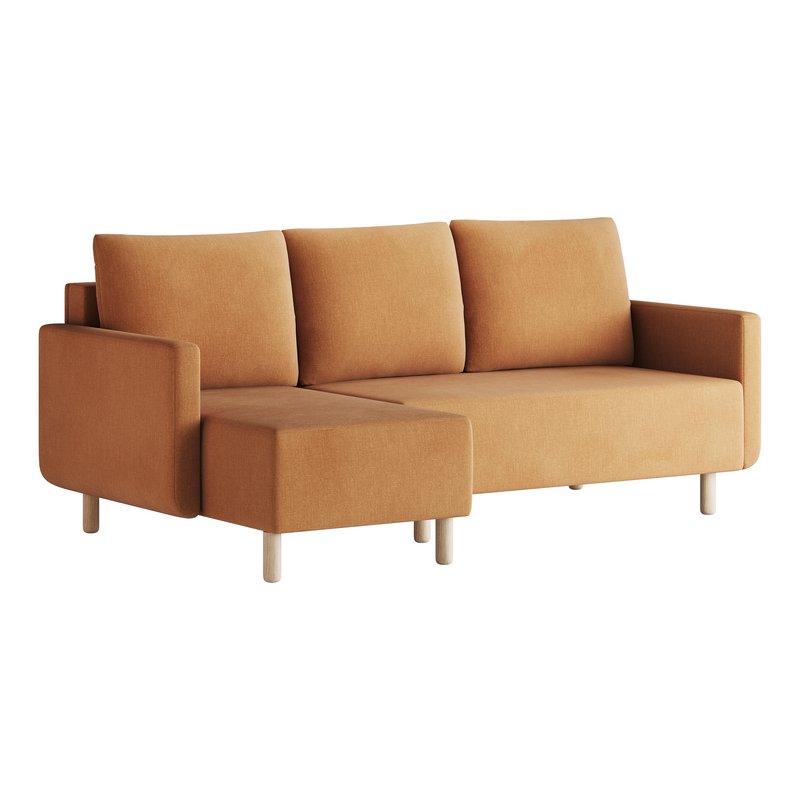 Corner sofa Beller Textile Yellow - Image 16