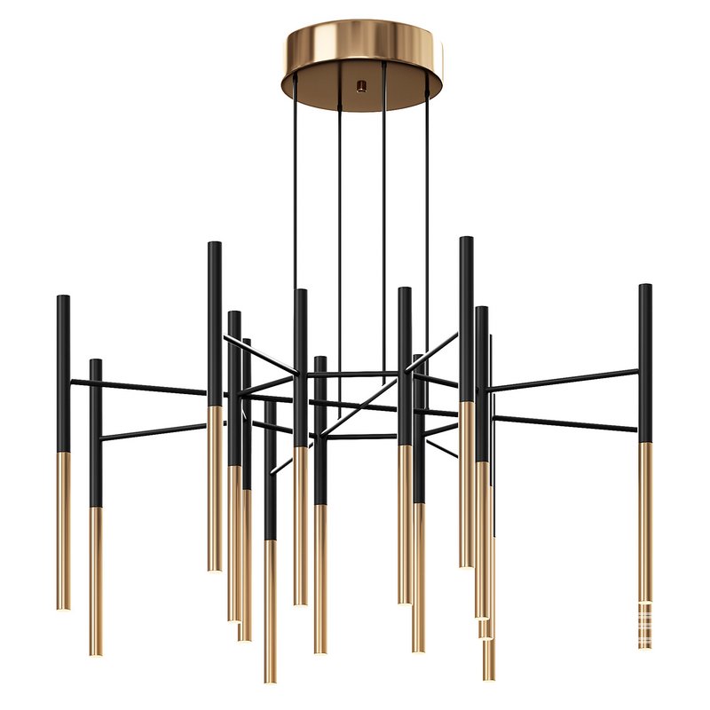 Metal Tubular Chandelier - Image 3
