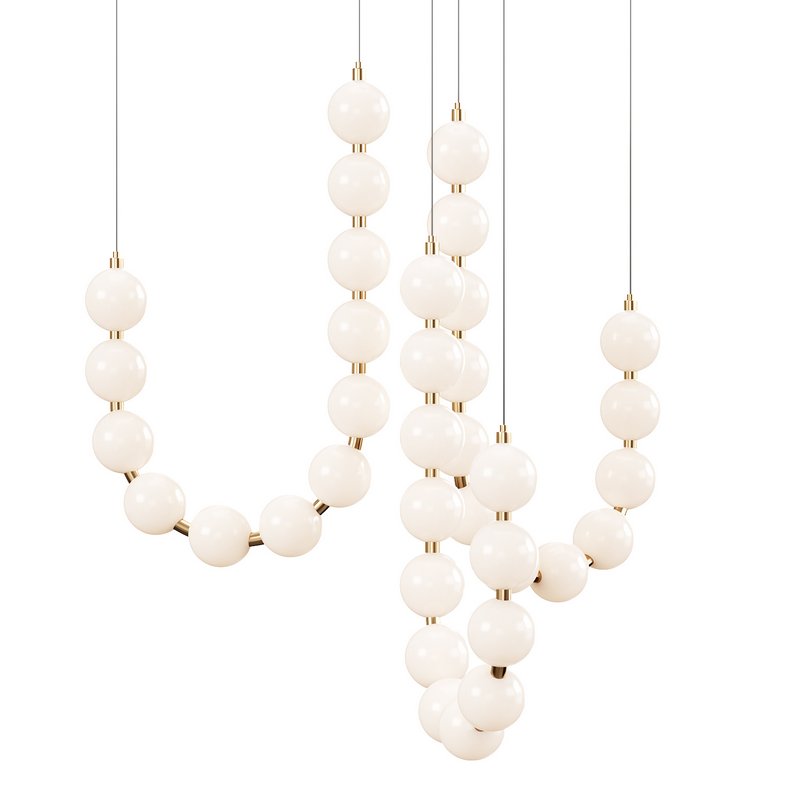 Glass Pearl Necklace Chandelier - Image 2