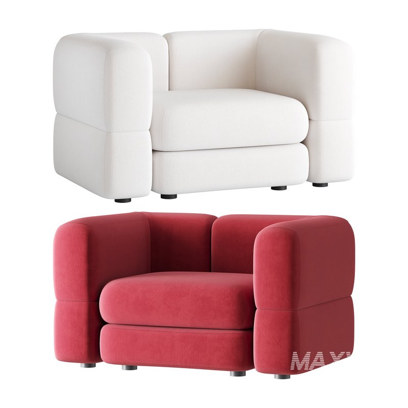 Armchair Brera Velor Cherry - Image 1