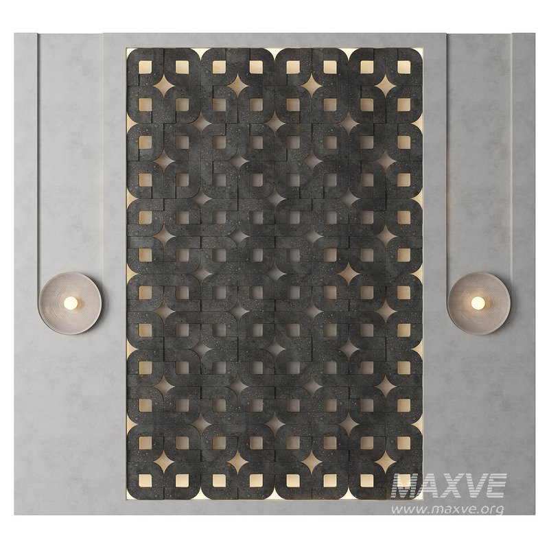 Decorative Wall with Concentric Light 02 - Image 1